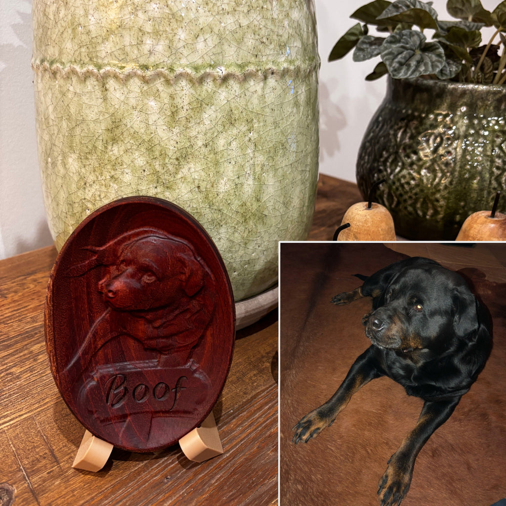 Custom Cedar Portrait Carving