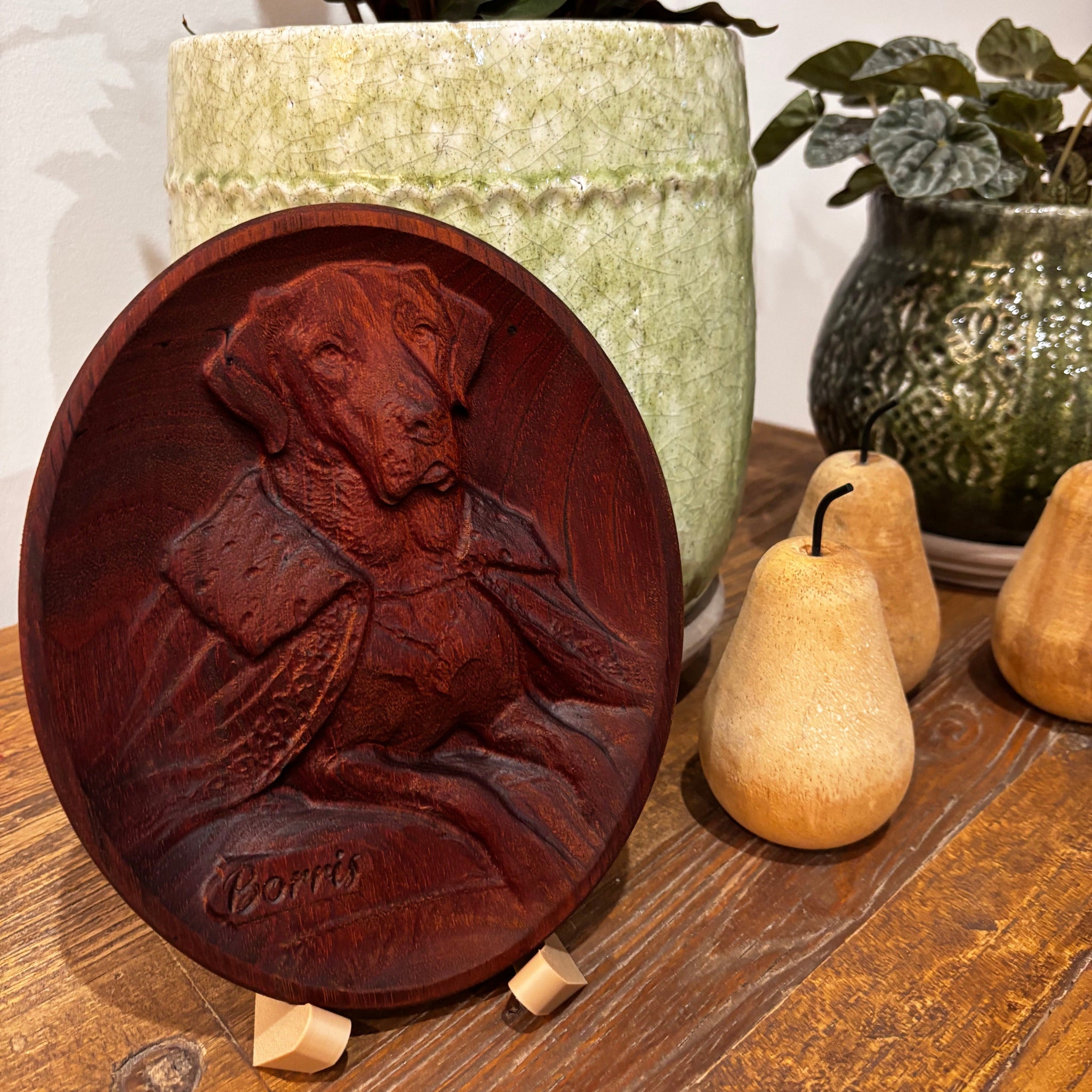 Custom Cedar Portrait Carving