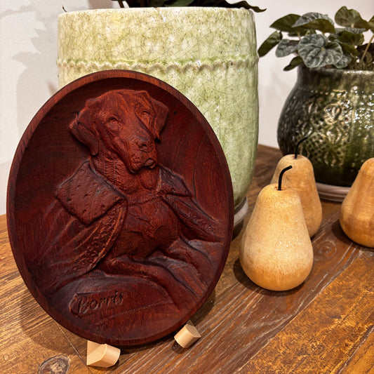 Custom Cedar Portrait Carving