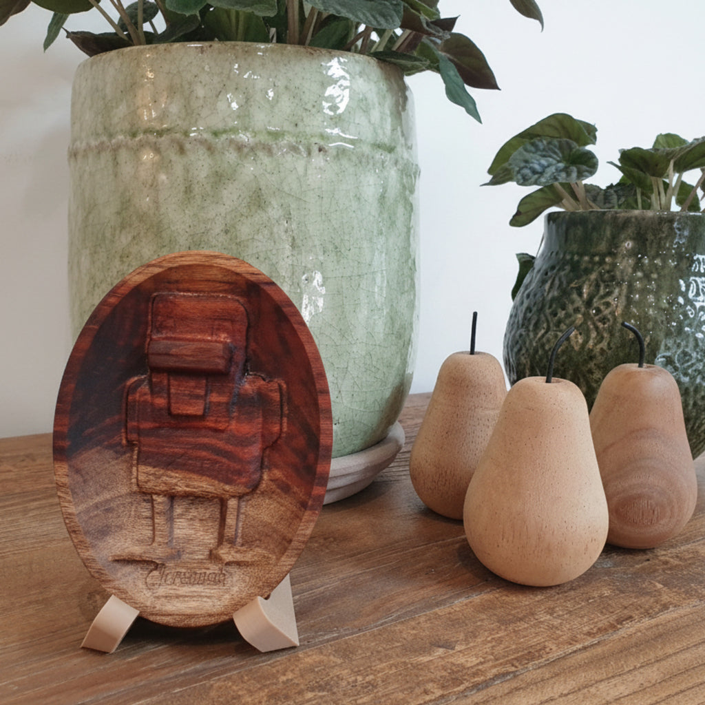 Custom Camphor Laurel Portrait Carving