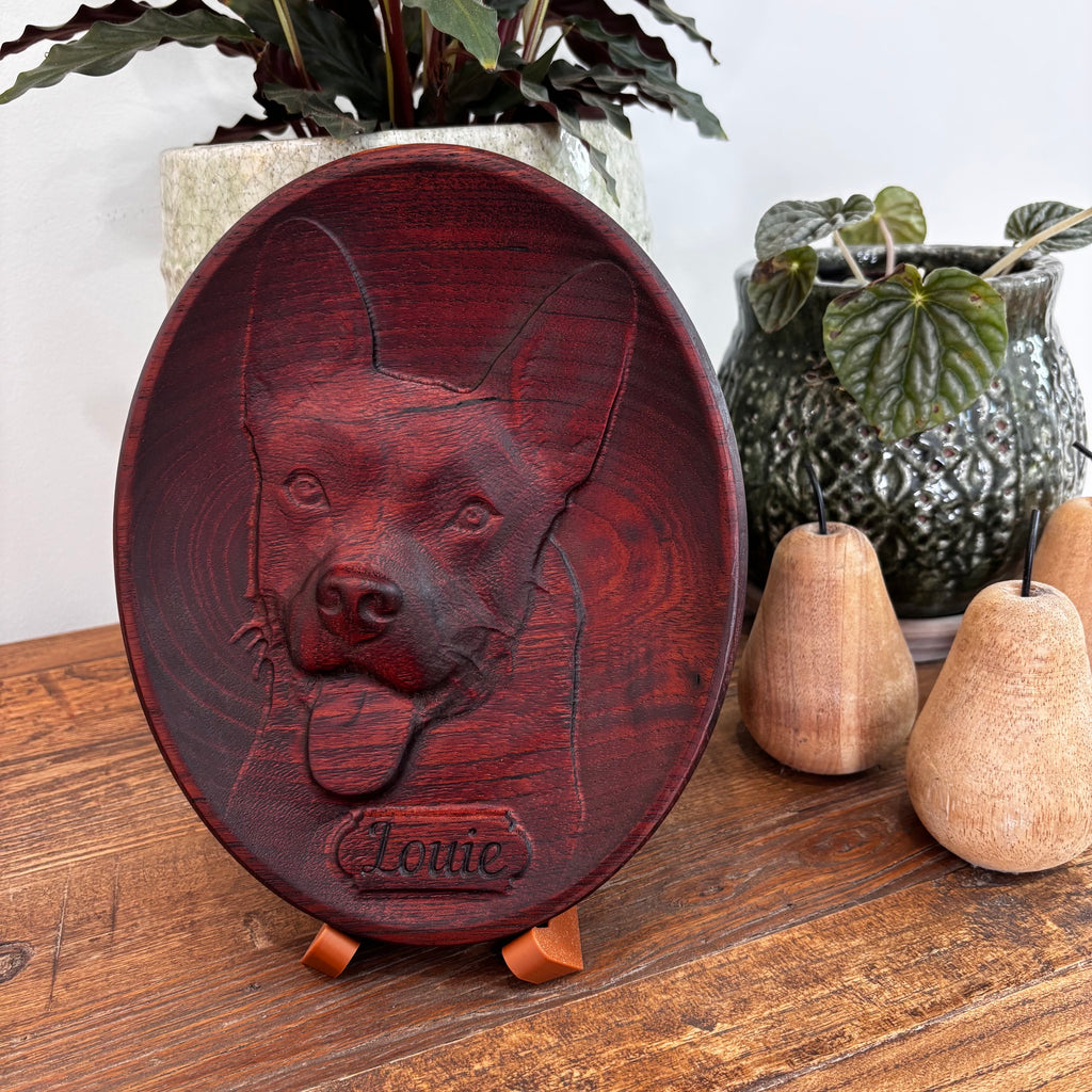 Custom Cedar Portrait Carving