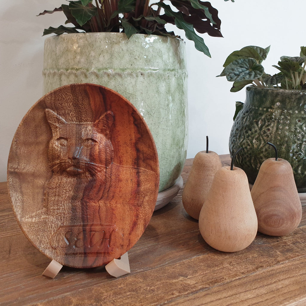 Custom Camphor Laurel Portrait Carving
