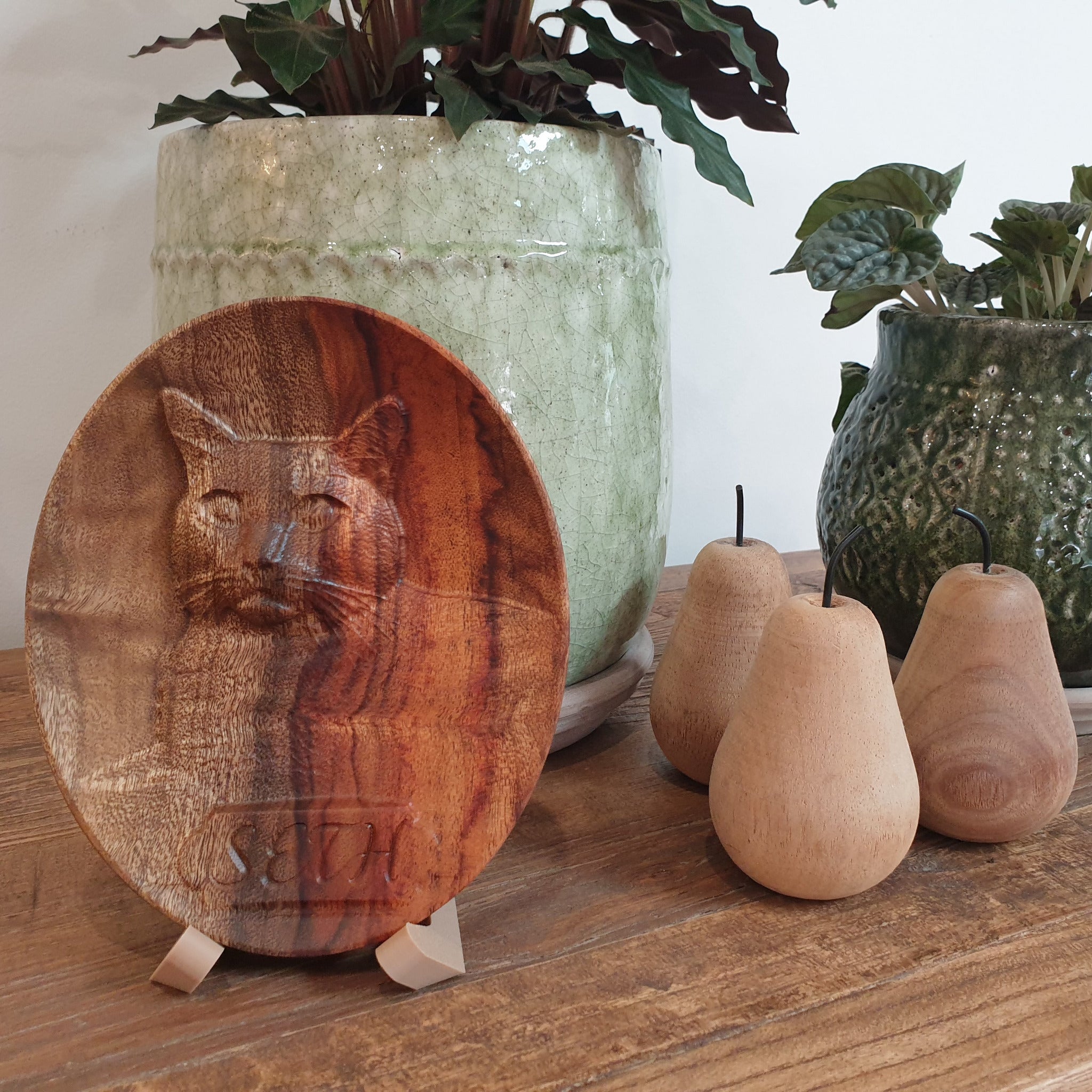 Custom Camphor Laurel Portrait Carving