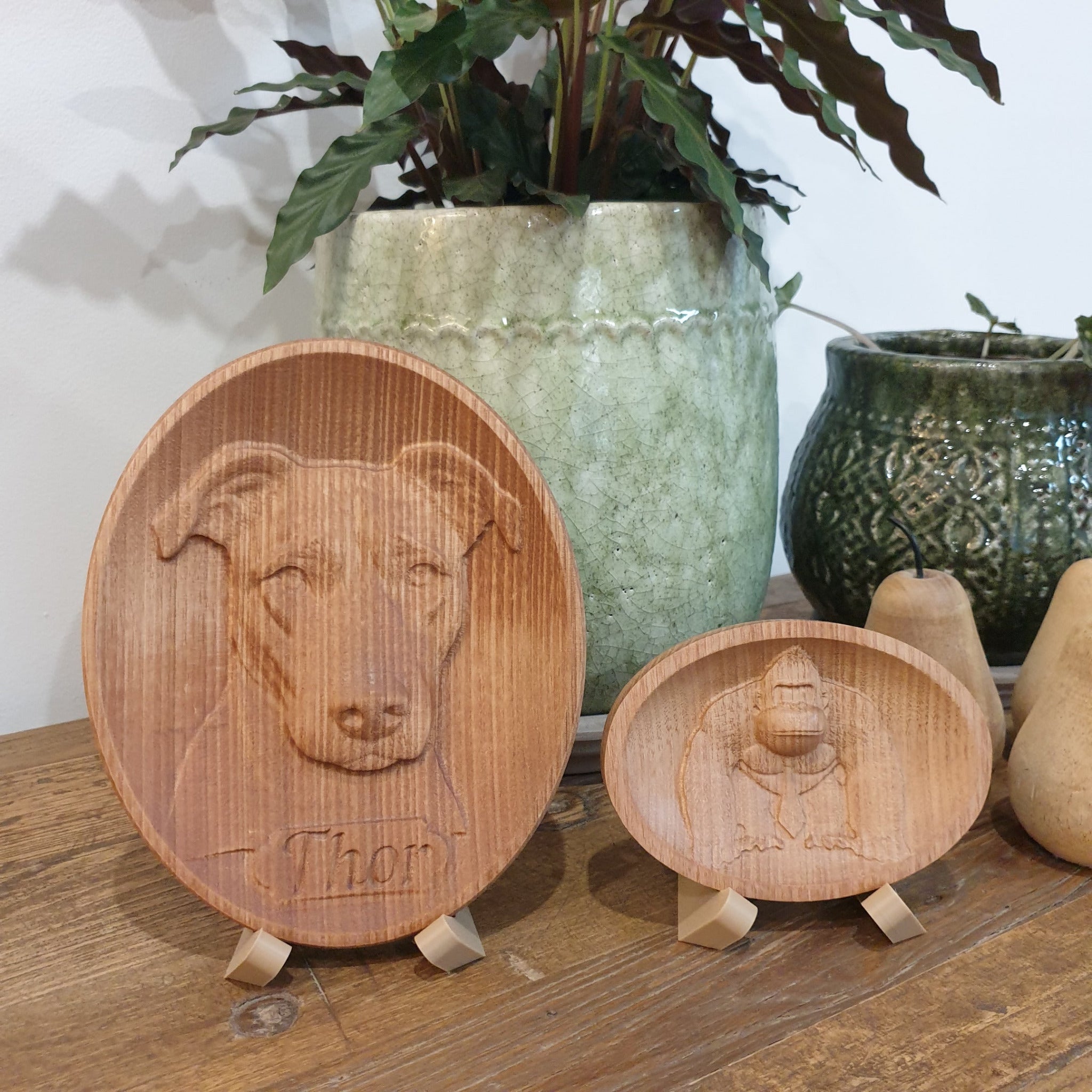 Custom Tasmanian Oak Portrait Carving
