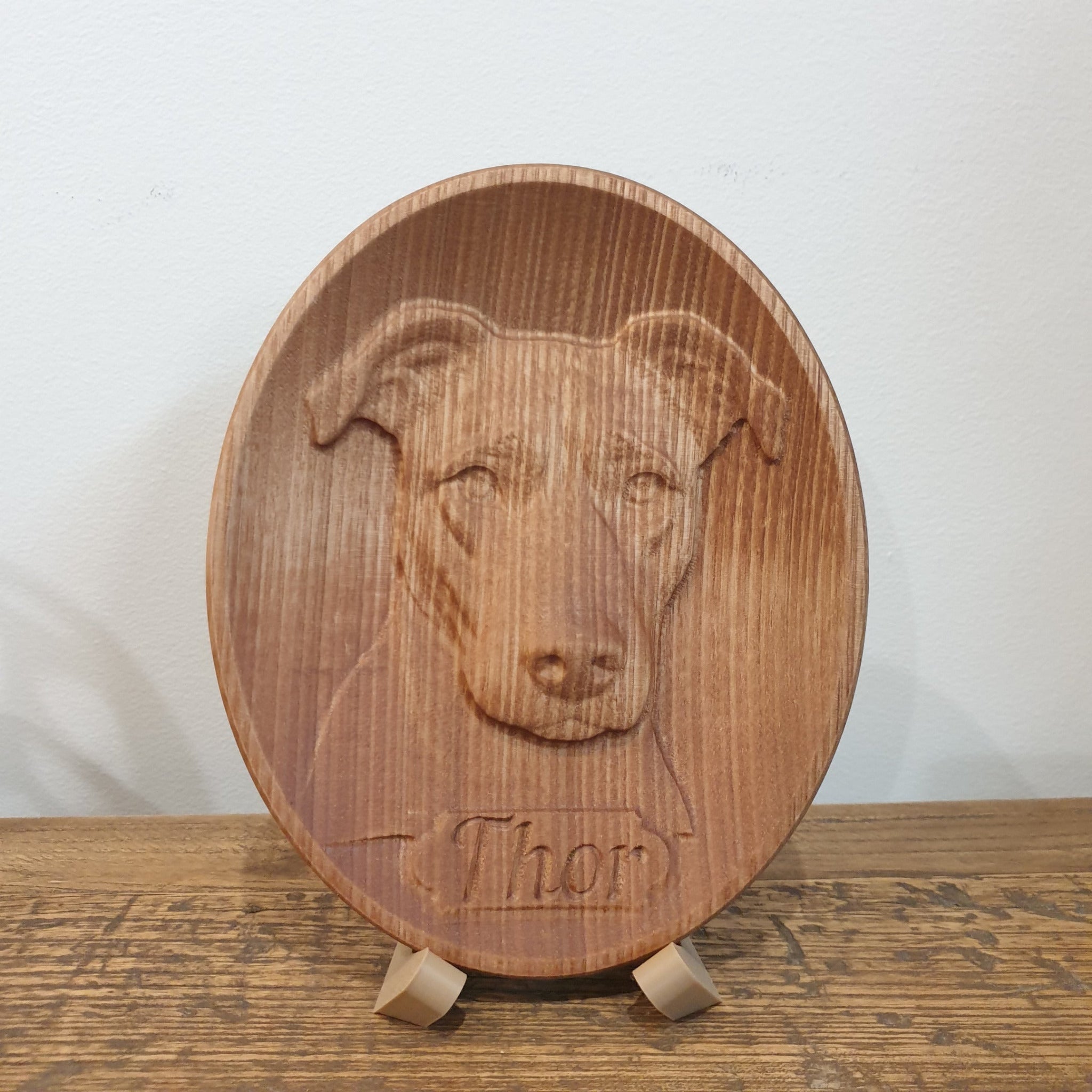 Custom Tasmanian Oak Portrait Carving