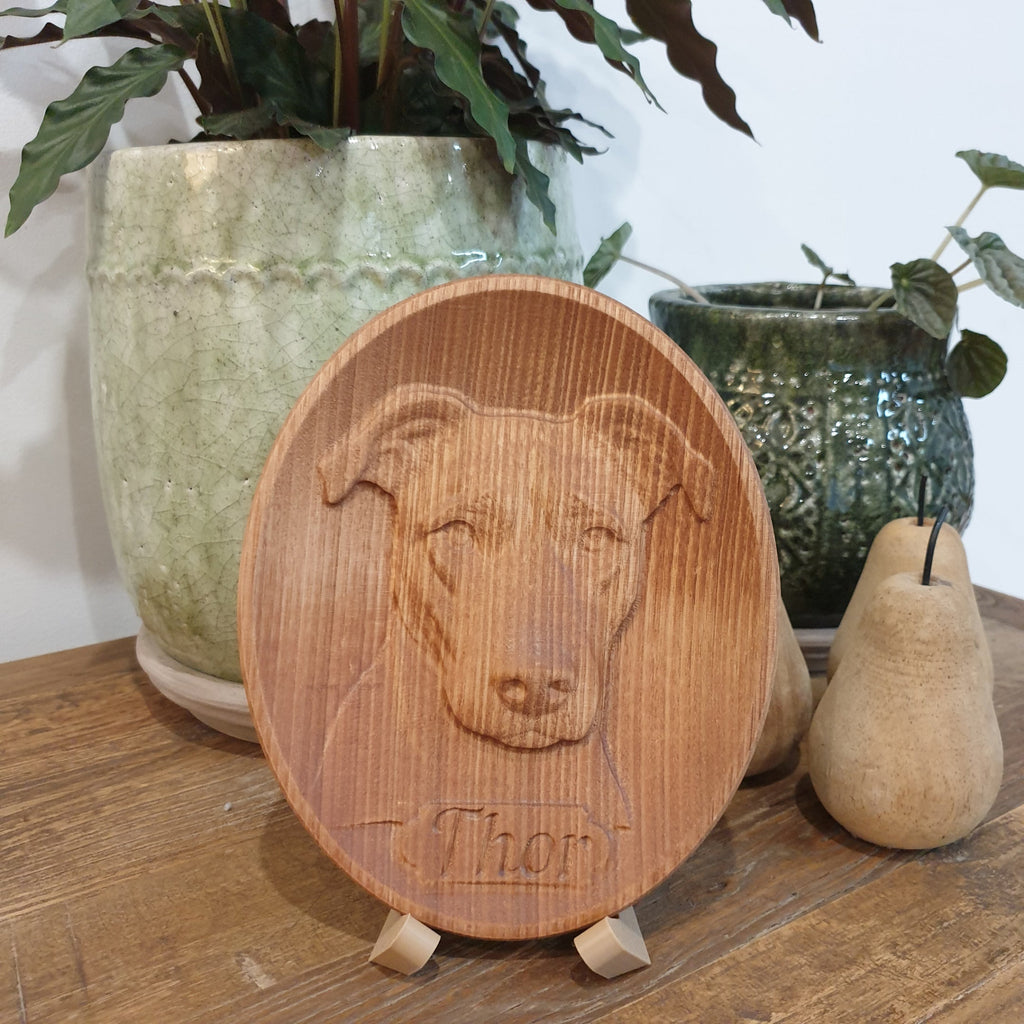 Custom Tasmanian Oak Portrait Carving