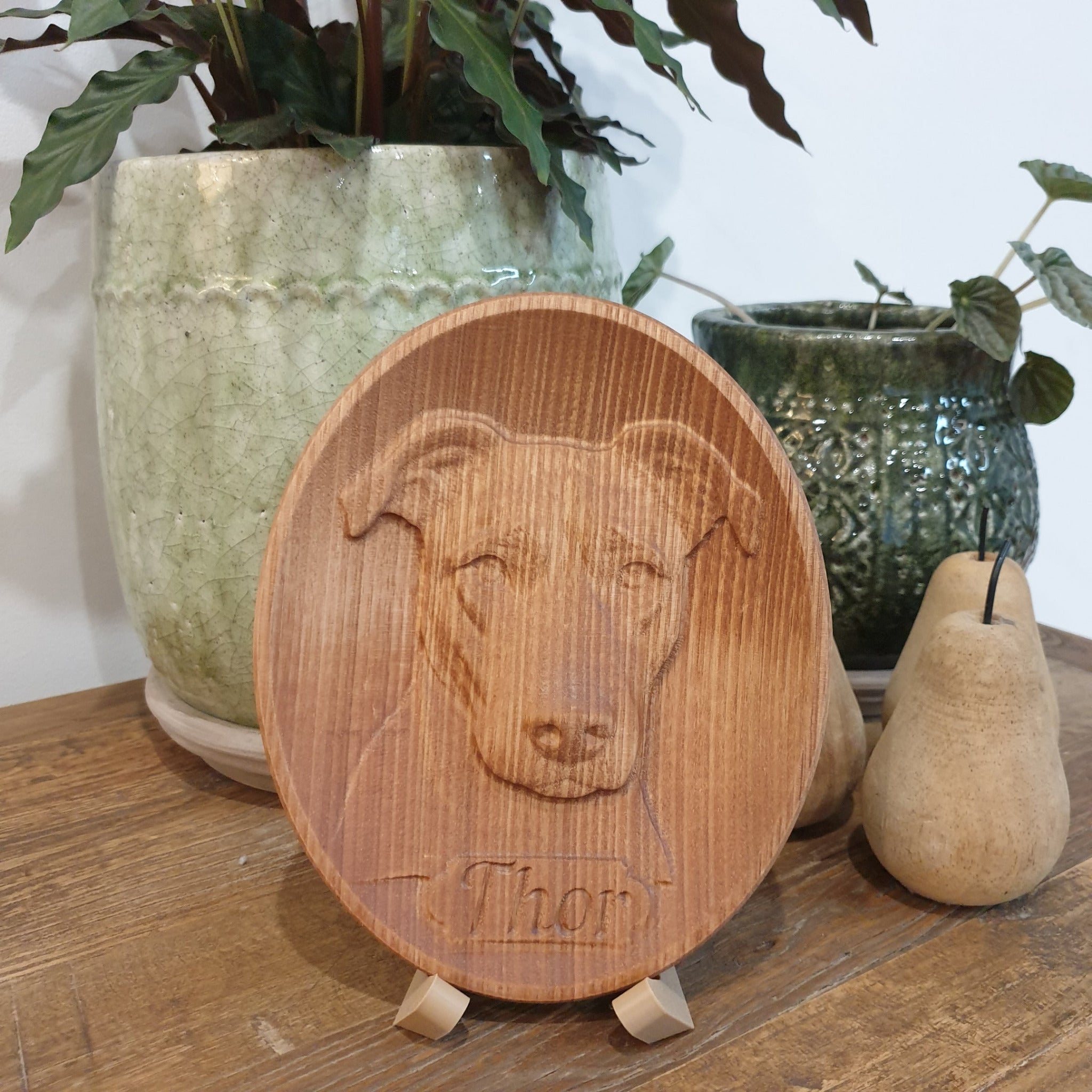 Custom Tasmanian Oak Portrait Carving